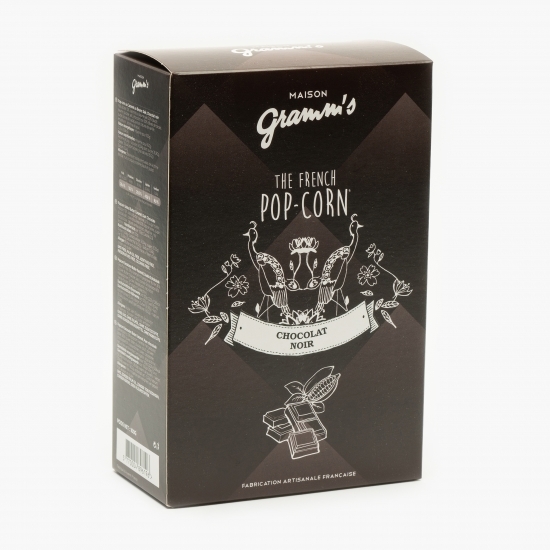 Popcorn caramel cu unt sărat și ciocolată neagră 100g
