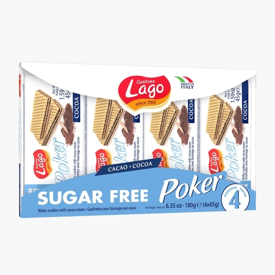 Napolitane cu cremă de cacao fără zahăr 180g