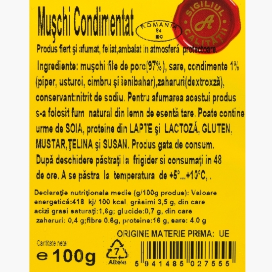 Mușchi condimentat, feliat 100g