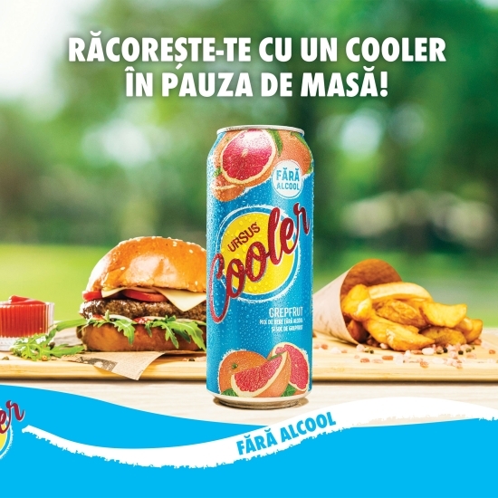 Bere blondă fără alcool cu aromă de grepfrut doză 0.5l 