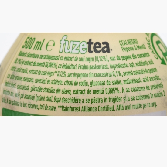 Ceai negru pepene roșu și mentă, zero zahăr, 0.5l