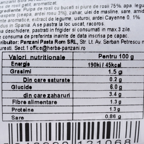 Sos Arrabbiata pentru paste 400g