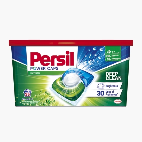 Detergent de rufe capsule Power Caps Universal, Deep Clean, 35 spălări, 490g