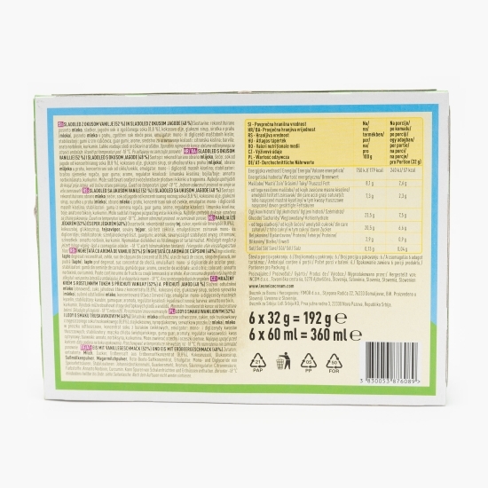 Înghețată pe băț cu căpșuni și vanilie Peppa Pig 6x60ml
