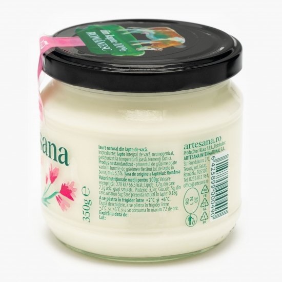 Iaurt natural din lapte de vacă 350g