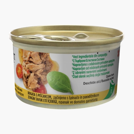  Hrană umedă pentru pisici, 85g, pui