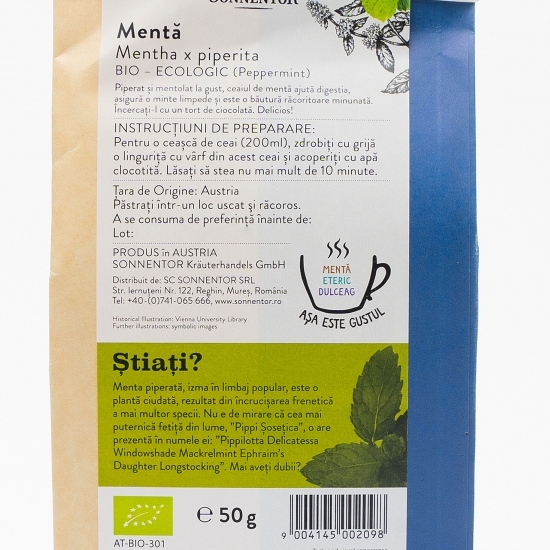 Ceai plante mentă eco 50g