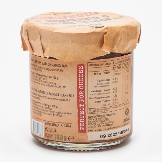 Gem cu mere, stafide și scorțișoară pentru brânzeturi 180g