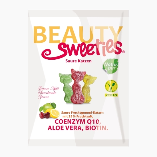 Jeleuri gumate acrișoare cu aromă de fructe, coenzima Q10, aloe vera și biotină 125g