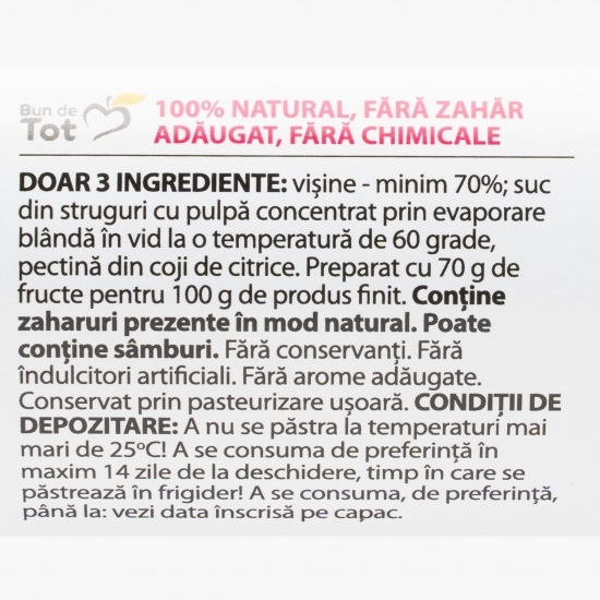 Dulceață de vișine fără zahăr adăugat 360g