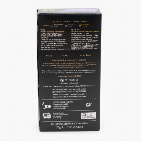 Espresso Lungo Profondo 10 băuturi, 52g, capsule cafea