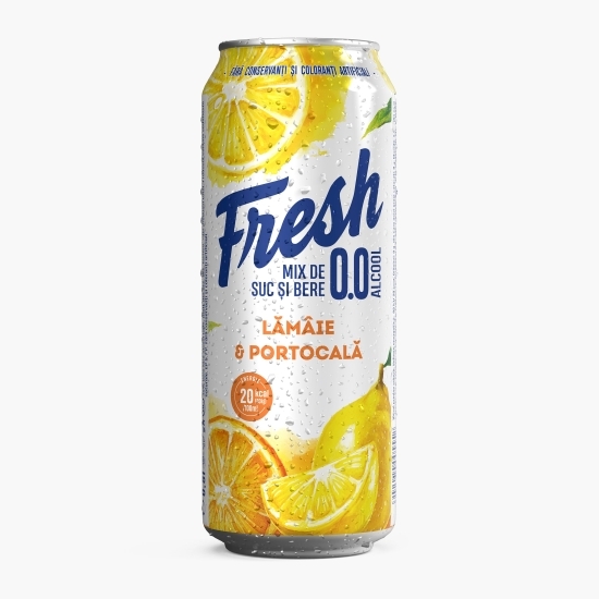 Bere blondă fără alcool cu lămâie și portocală 0.5l