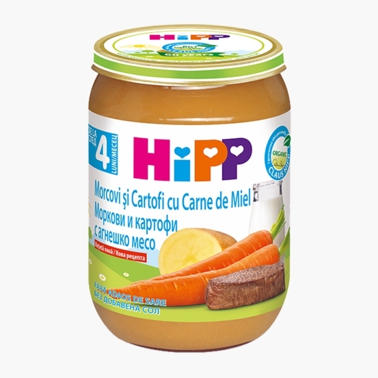 Meniu eco miel cu morcovi și cartofi +4 luni 190g