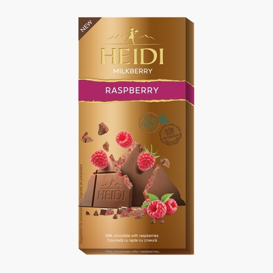 Ciocolată cu lapte cu zmeură 80g