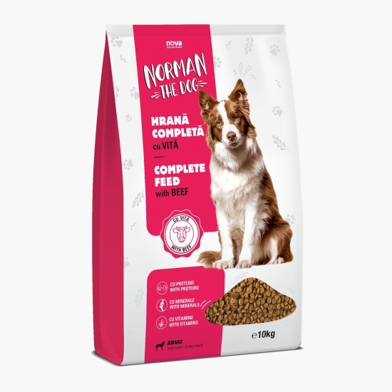 Hrană uscată pentru câini, 10kg, Norman the dog cu vită