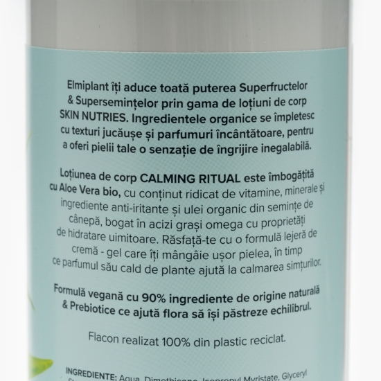Loțiune de corp Calming Ritual cu aloe bio și ulei din semințe de cânepă 400ml