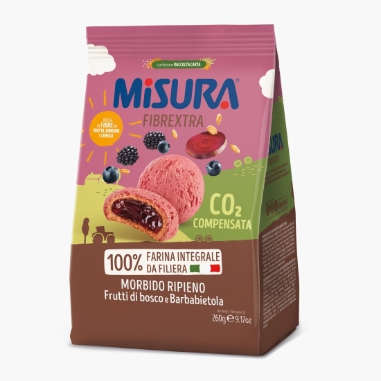 Biscuiți integrali umpluți cu fructe de pădure și sfeclă 260g
