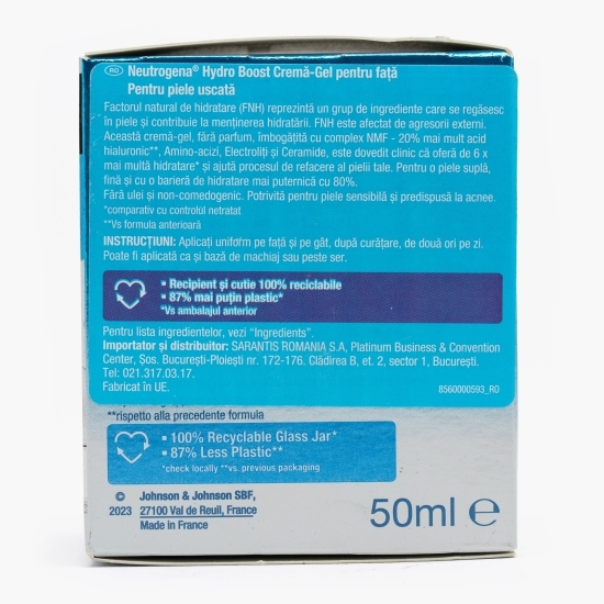 Cremă-gel hidratantă pentru față Hydro Boost 50ml