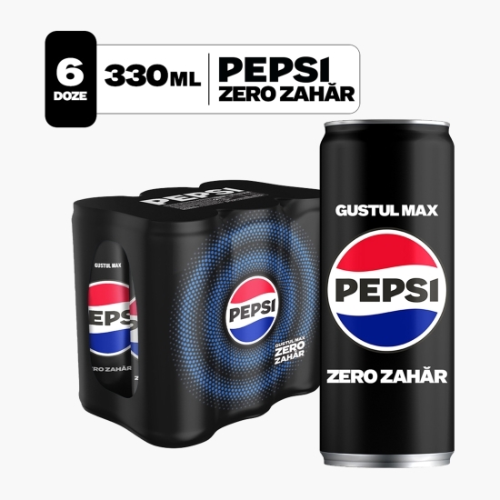 Băutură carbogazoasă Max zero zahăr, doză 6x330ml