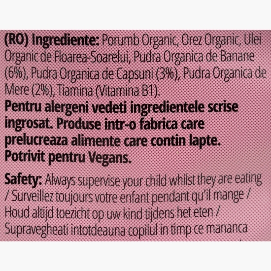 Pufuleți eco cu căpșuni și banană 20g, +6 luni