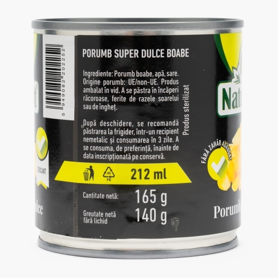 Porumb dulce și crocant, fără zahăr, 212ml