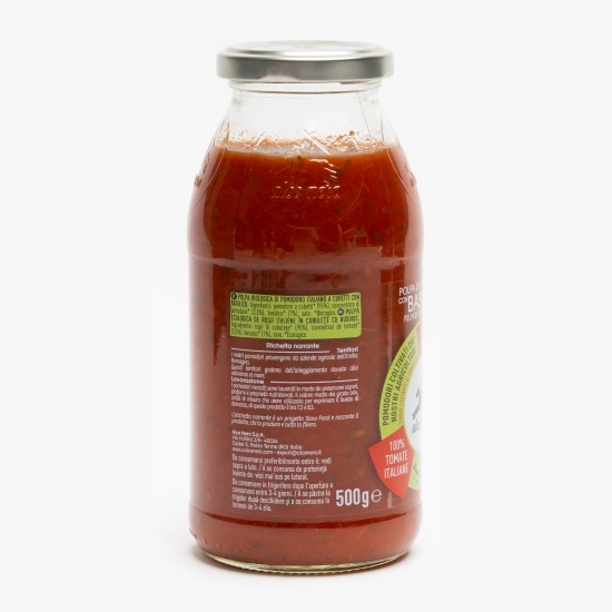 Sos de roșii cu pulpă și busuioc eco 500g