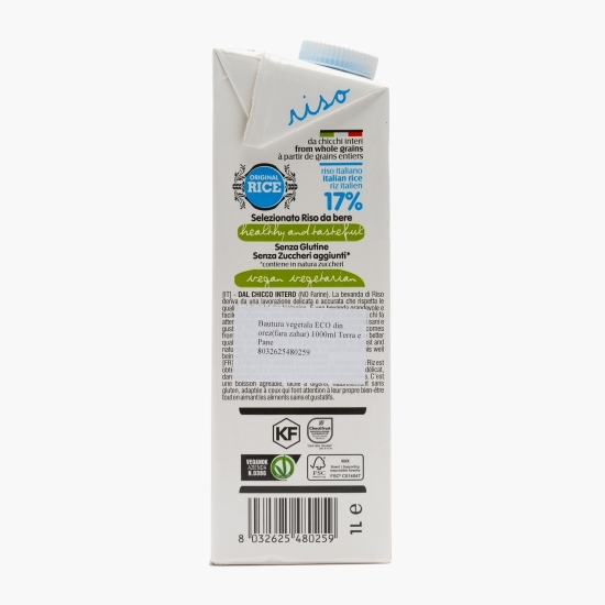 Băutură vegetală eco din orez (fără zahăr) 1l