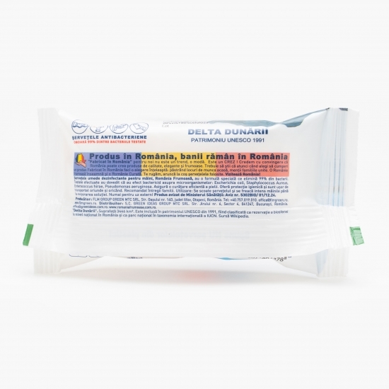 Șervețele umede antibacteriene biodegradabile 15 buc