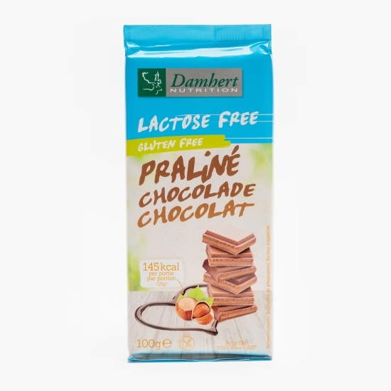 Ciocolată cu alune fără lactoză și fără gluten 100g