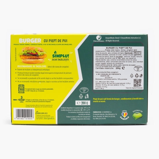 Burger cu piept de pui 200g