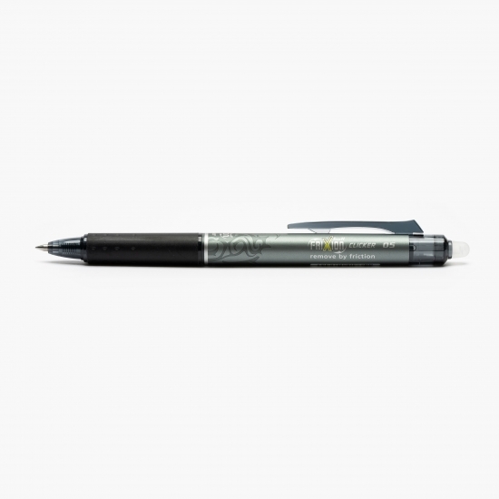 Roller Frixion Clicker, 0.5 mm, vârf fin, negru