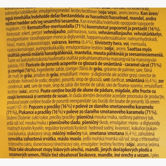 Popcorn cu glazură de caramel, sare de mare și covrigei 140g