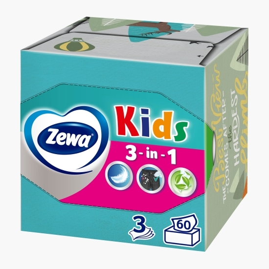 Șervețele faciale Kids 3 straturi, 60 buc