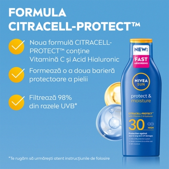 Loțiune protecție solară Protect & Moisture, SPF 30, 200ml