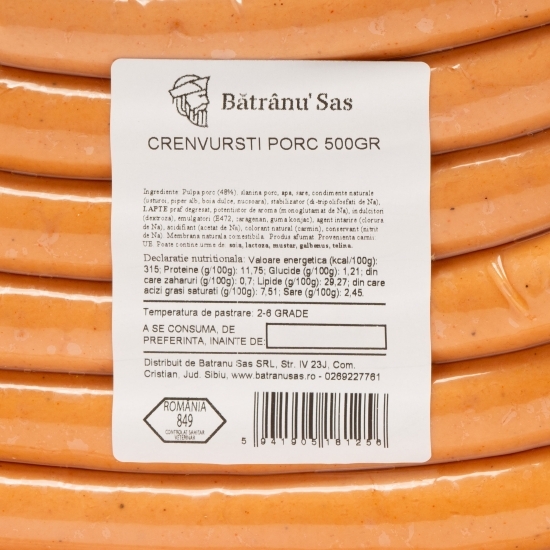 Crenvurști porc 500g