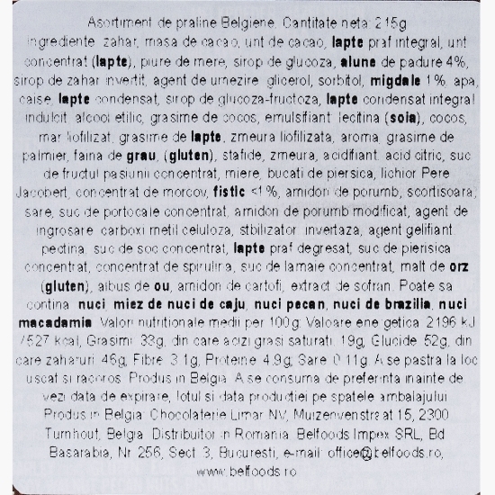 Praline ciocolată belgiană 215g