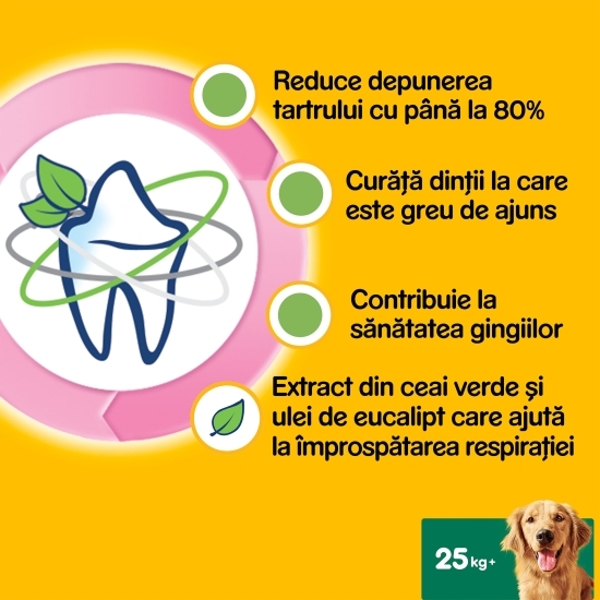 Batoane dentare pentru câini de talie mare, 7 buc, 270g, DentaStix Daily Fresh