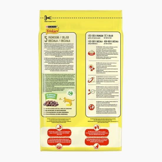 Hrană uscată pentru pisici, 1.5kg, cu vită, pui și legume