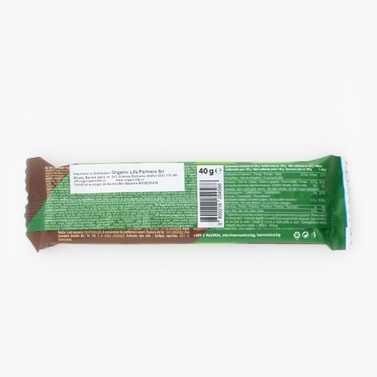 Napolitană ecologică învelită în ciocolată 40g