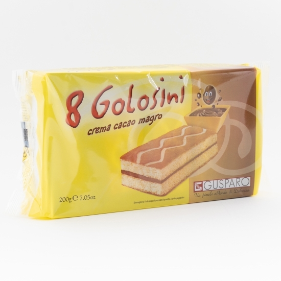 Prăjitură din pandișpan Golosini cu cremă de cacao 8 buc, 200g