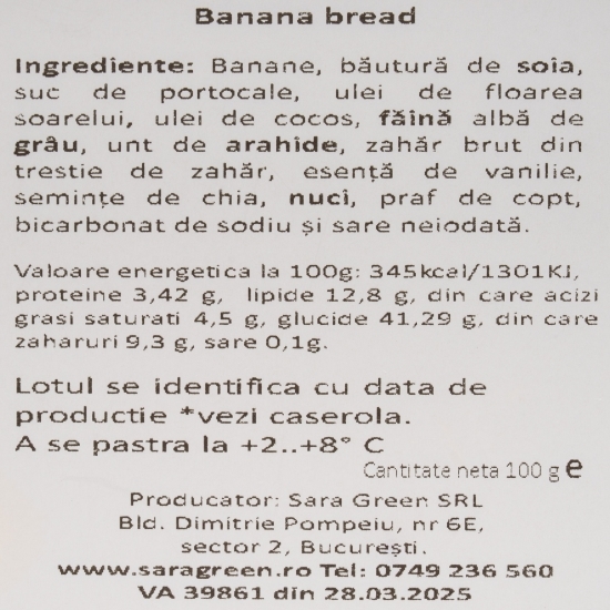 Banana Bread 100g