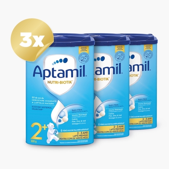 Pachet 3 x Lapte praf NUTRI-BIOTIK 2+, 2-3 ani, Nutricia, 800g