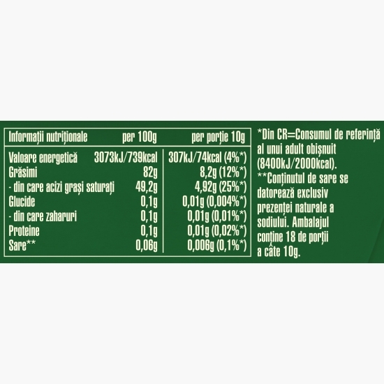 Unt eco 82% grăsime 180g