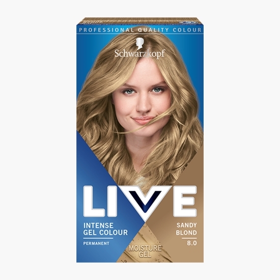 Vopsea de păr permanentă sub formă de gel 8.0 Sandy blond 142.5ml