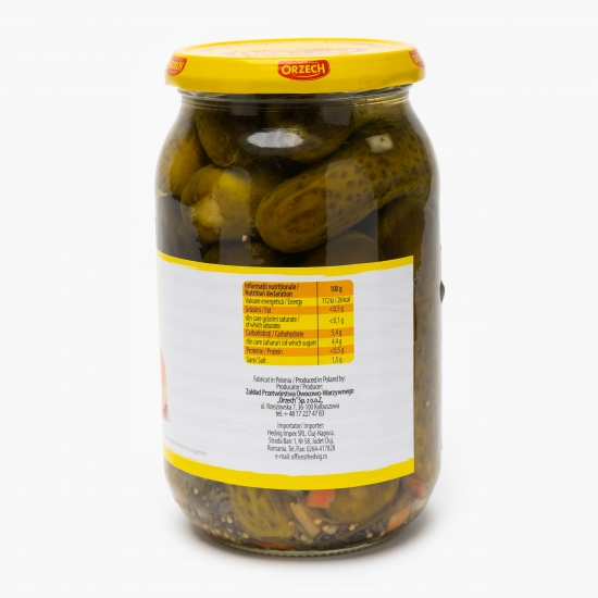 Castraveți în oțet cu mărar și legume 830g