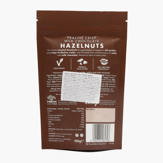 Alune de pădure cu ciocolată cu lapte și praline crocante 100g