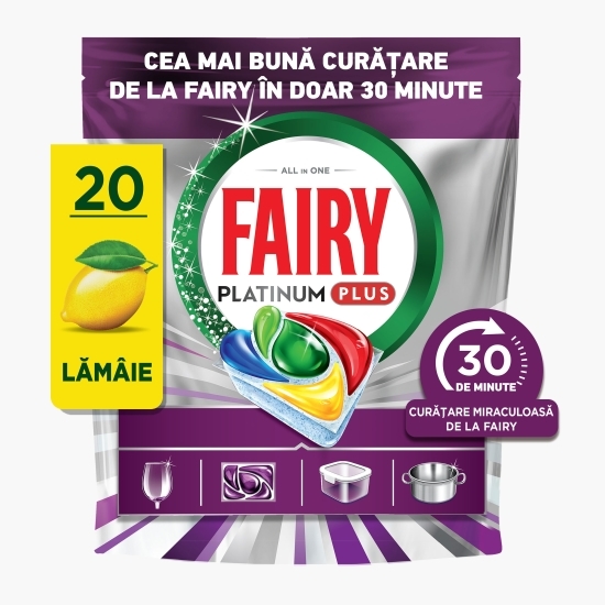 Detergent capsule pentru mașina de spălat vase Platinum Plus Miracle, 20 spălări
