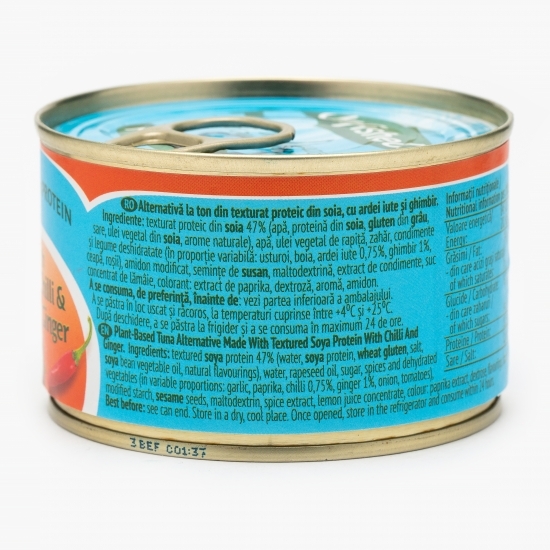 Alternativă vegetală la ton cu ardei iute și ghimbir 150g