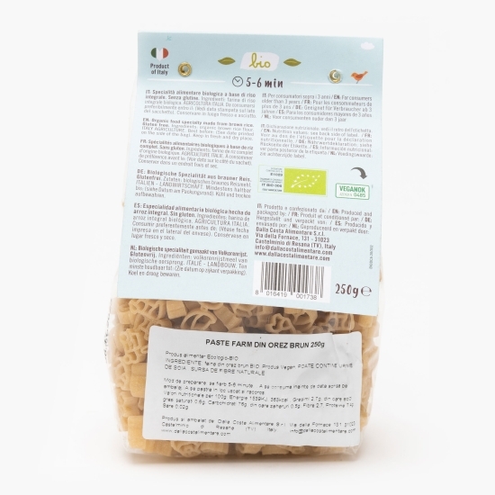 Paste Tattoria eco din orez brun fără gluten 250g