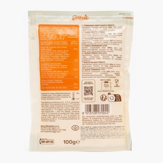 Amestec de Grana Padano și alte brânzeturi tari, ras 100g